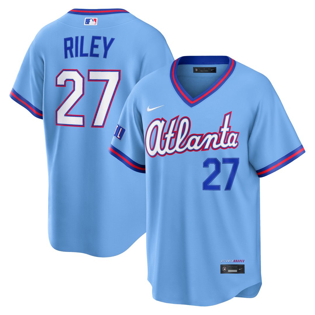 Atlanta Braves Austin Riley | Nike Powder Blue 2026 City Connect Stadium Jersey