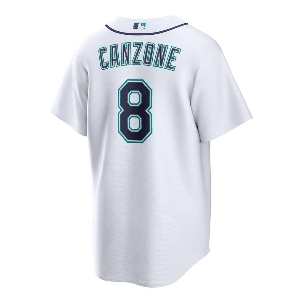 Seattle Mariners Dominic Canzone | Nike White Home Replica Jersey