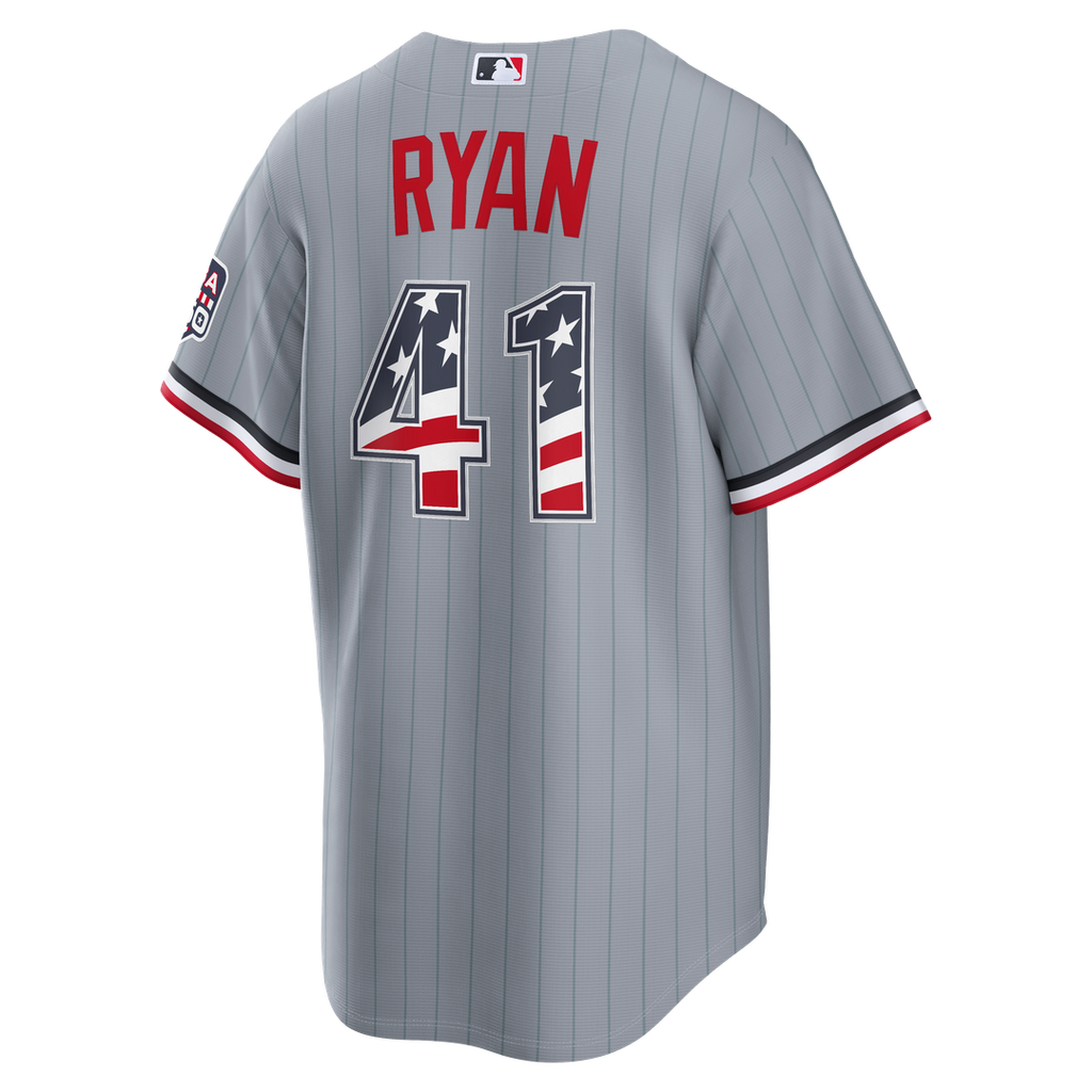 Fourth of July Minnesota Twins Joe Ryan | Nike Gray USA 250 Stadium Jersey