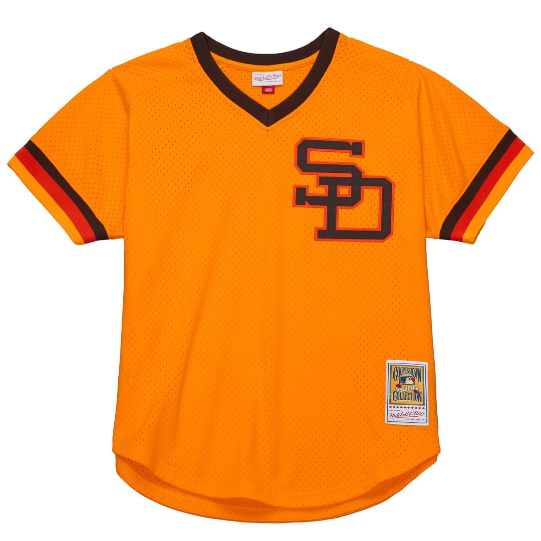 San Diego Padres Tony Gwynn | Mitchell & Ness Gold Big & Tall Cooperstown Mesh Batting Practice Jersey