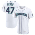 Seattle Mariners Matt Brash | Nike White Home 50th Season Authentic Jersey