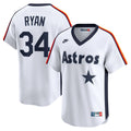 Houston Astros Nolan Ryan | Nike White Throwback Cooperstown Collection Limited Jersey