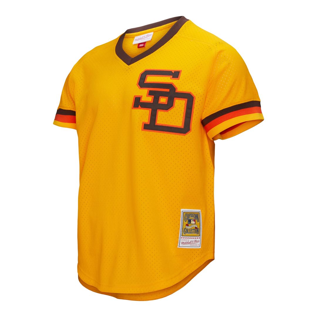 San Diego Padres Tony Gwynn | Mitchell & Ness Gold Big & Tall Cooperstown Mesh Batting Practice Jersey