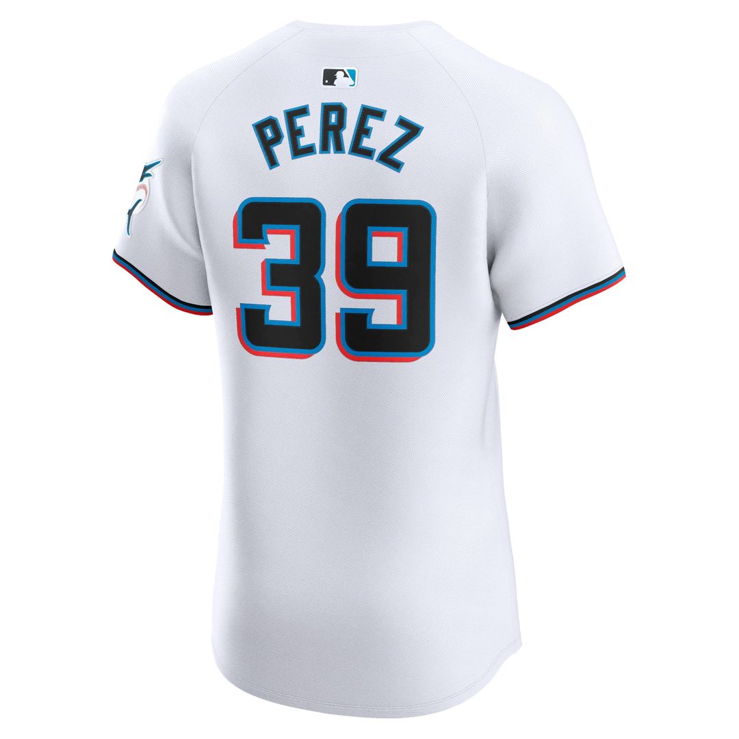 Miami Marlins Eury Perez | Nike White Home Elite Player Jersey
