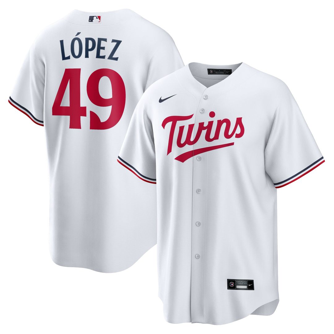 Minnesota Twins Pablo López | Nike White Home Replica Player Jersey