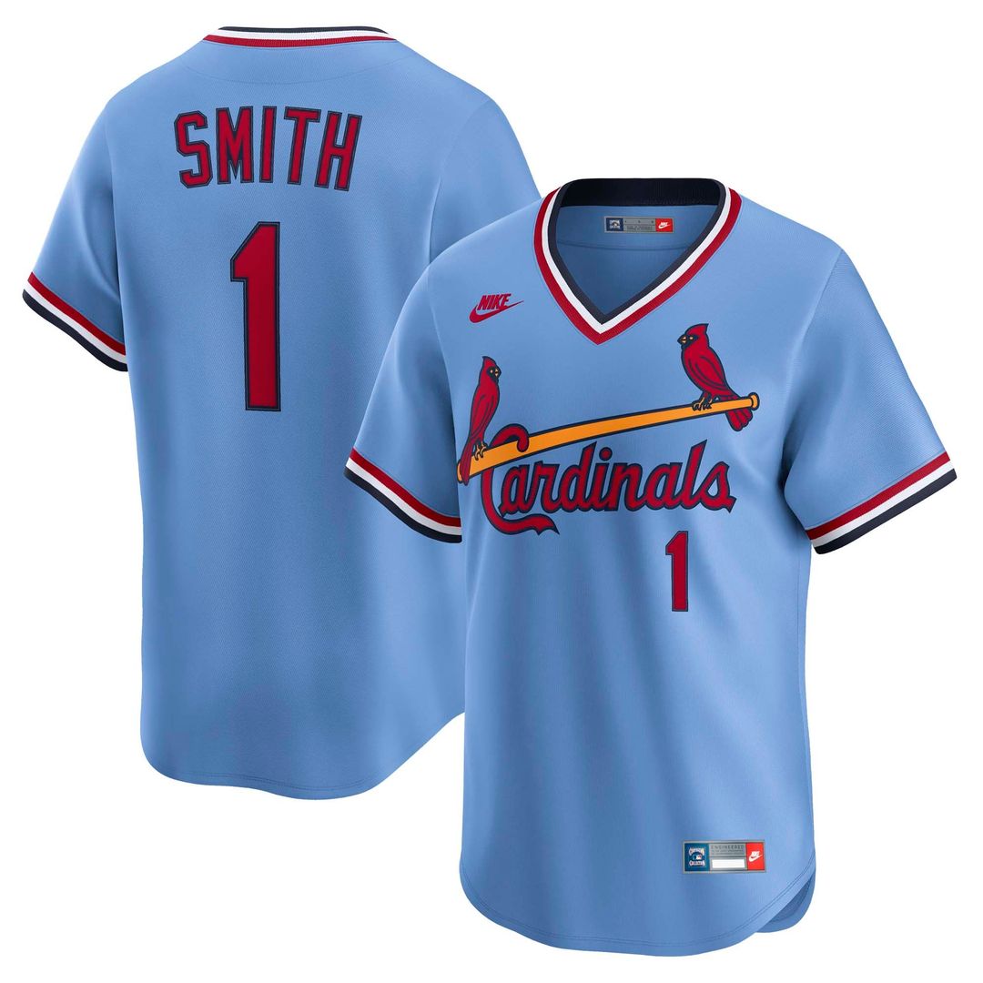 St. Louis Cardinals Ozzie Smith | Nike Blue Throwback Cooperstown Collection Limited Jersey
