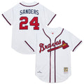 Atlanta Braves Deion Sanders | Mitchell & Ness White Cooperstown Collection 1992 Authentic Jersey