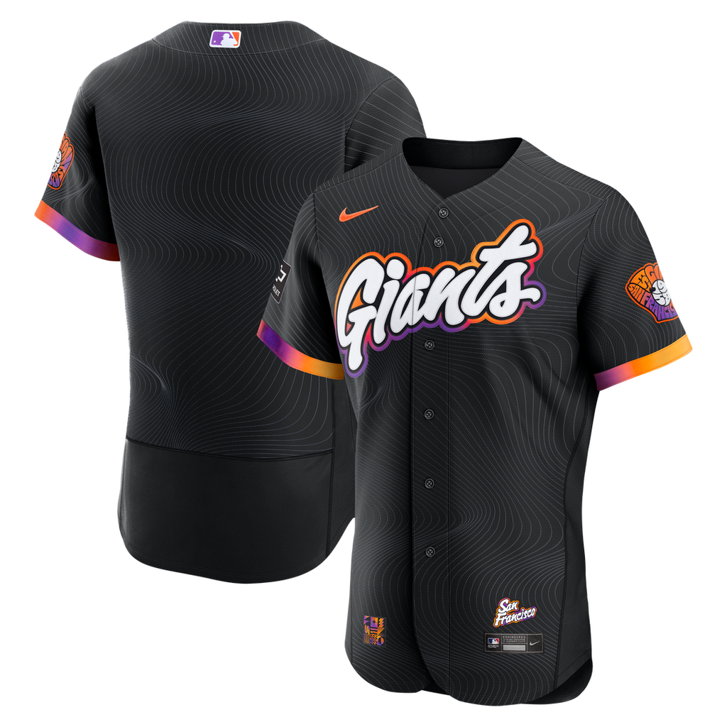 San Francisco Giants | Nike Anthracite City Connect Authentic Sponsor Patch Jersey