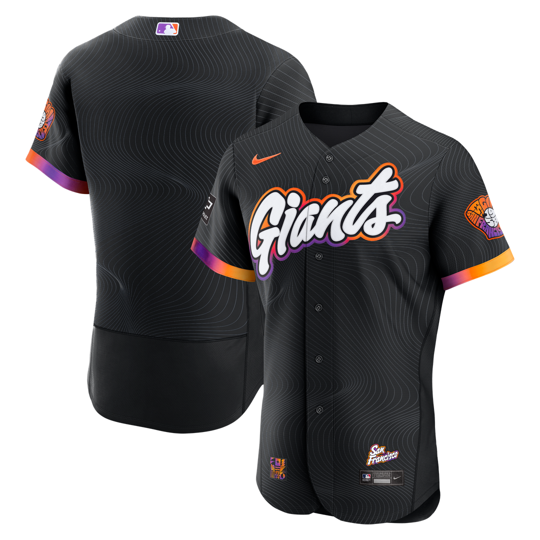 San Francisco Giants | Nike Anthracite City Connect Authentic Sponsor Patch Jersey