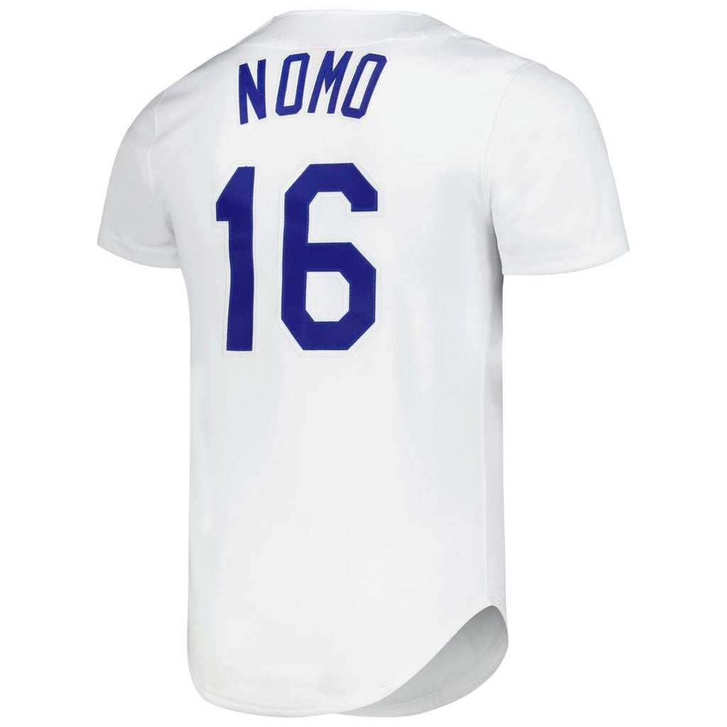 Los Angeles Dodgers Hideo Nomo | Mitchell & Ness White Cooperstown Collection Authentic Jersey