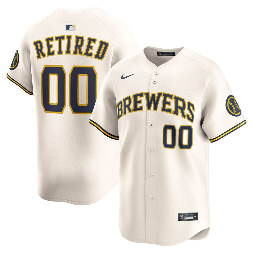 Milwaukee Brewers | Nike Cream Home Limited Pick-A-Player Retired Roster Jersey