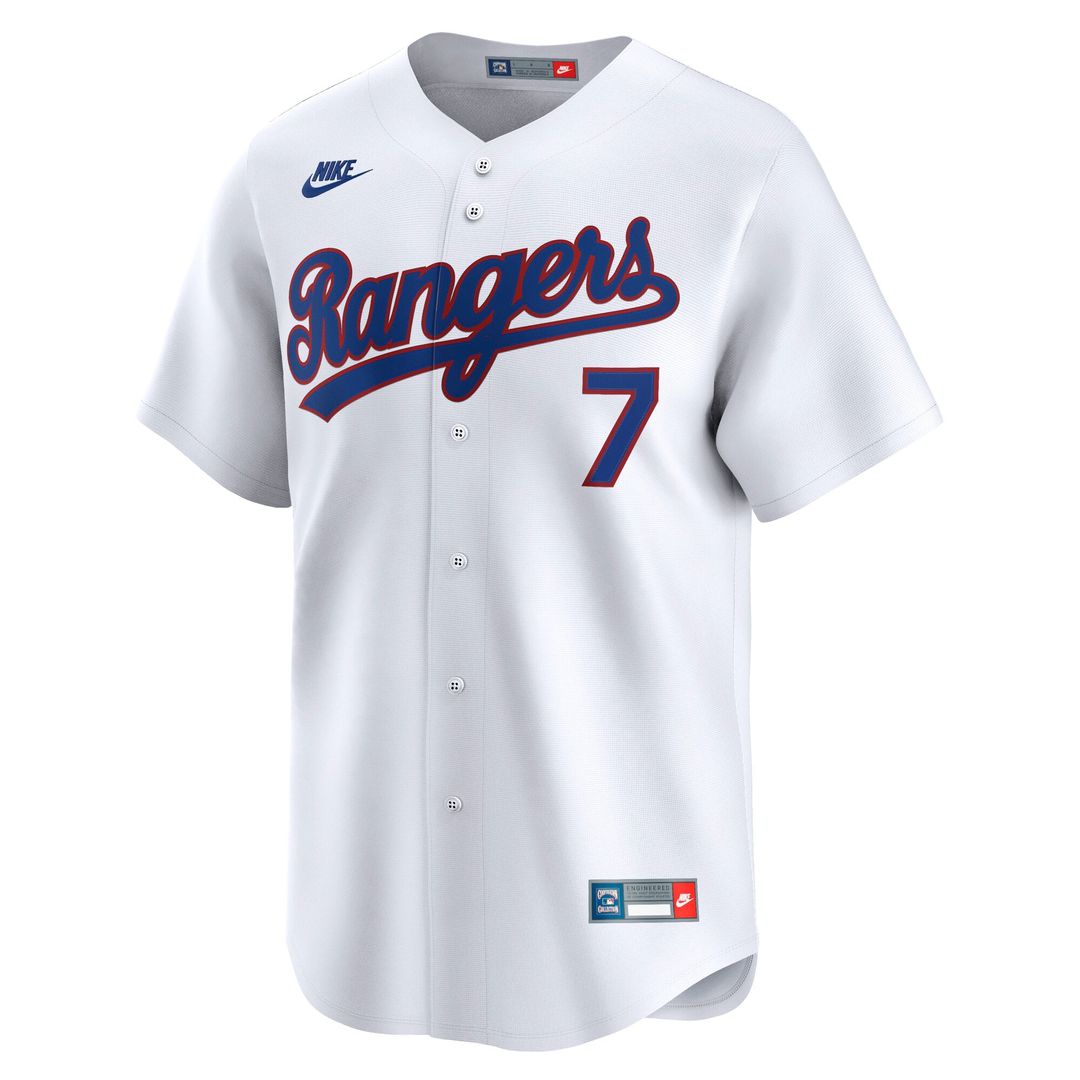 Texas Rangers Ivan Rodriguez | Nike White Throwback Cooperstown Collection Limited Jersey