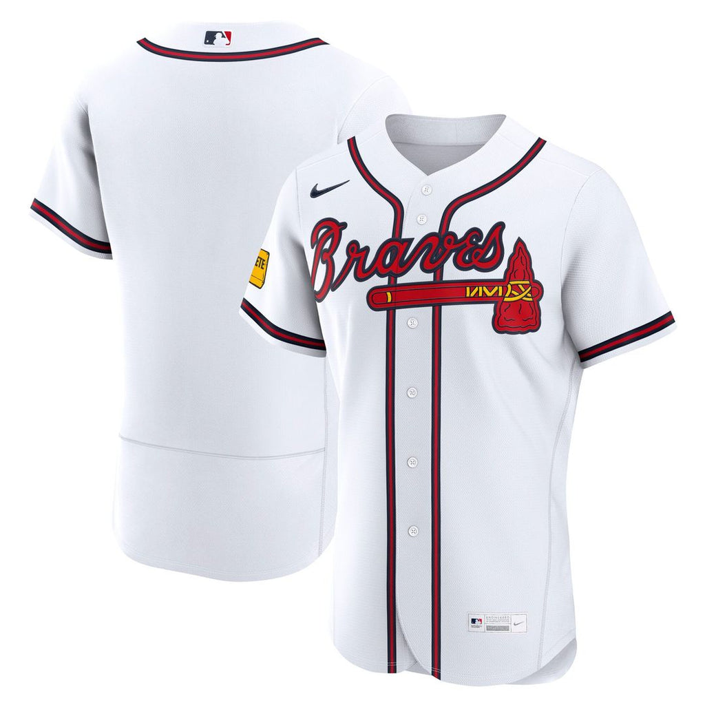 Atlanta Braves | Nike White Home Sponsor Patch Authentic Jersey