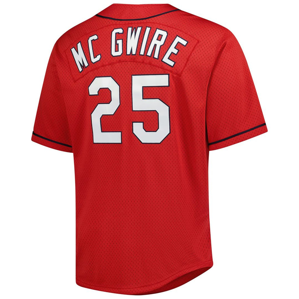 St. Louis Cardinals Mark McGwire | Mitchell & Ness Red Big & Tall Cooperstown Mesh Batting Practice Jersey
