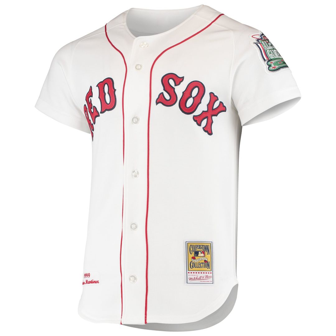 Boston Red Sox Pedro Martinez | Mitchell & Ness White 1999 Cooperstown Collection Home Authentic Jersey