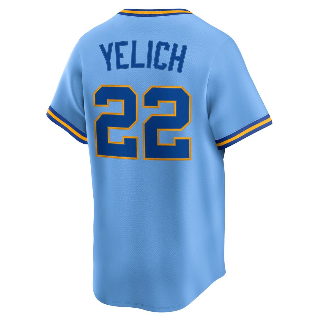 Milwaukee Brewers Christian Yelich | Nike Powder Blue Cooperstown Collection Limited Jersey