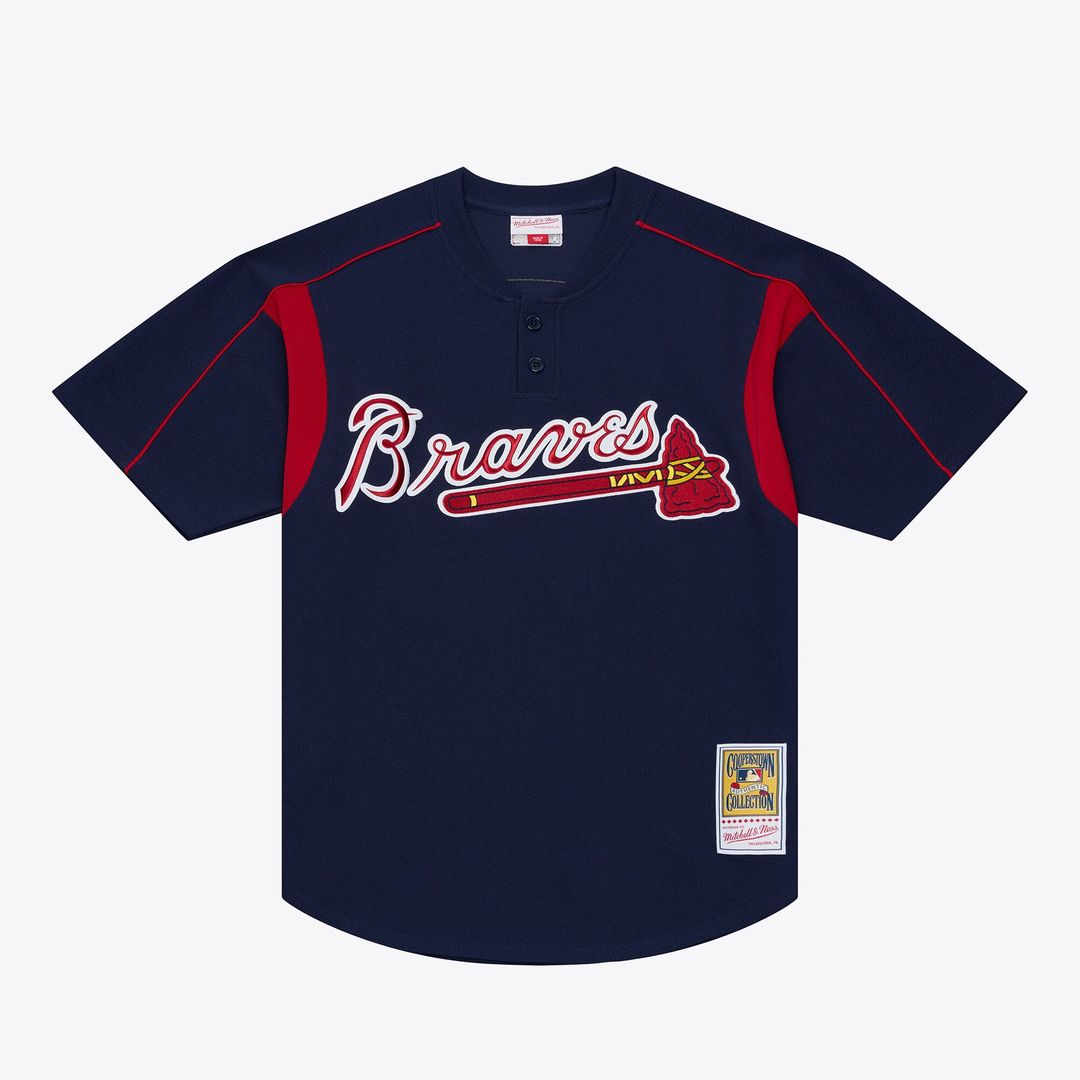 Atlanta Braves Andruw Jones | Mitchell & Ness Navy Authentic Batting Practice Jersey