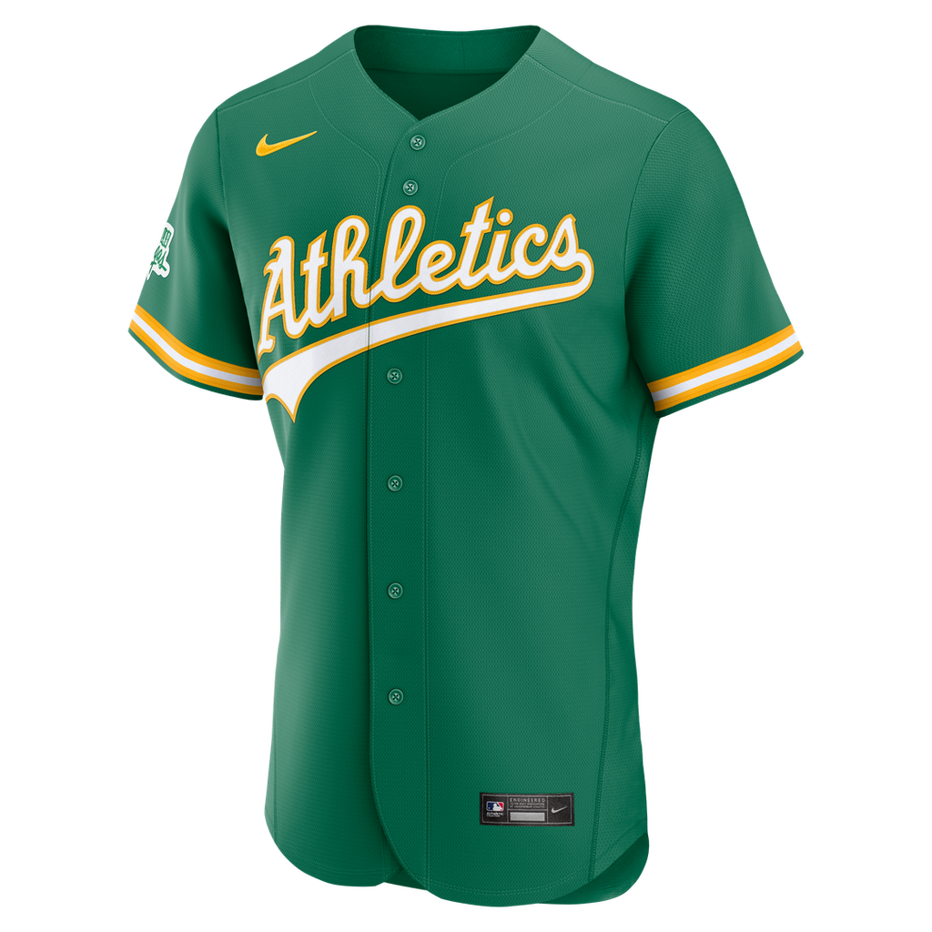 Athletics | Nike Green Alternate Sponsor Patch Authentic Jersey