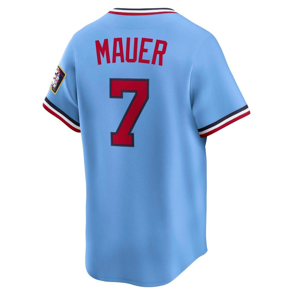 Minnesota Twins Joe Mauer | Nike Light Blue Throwback Cooperstown Collection Limited Jersey