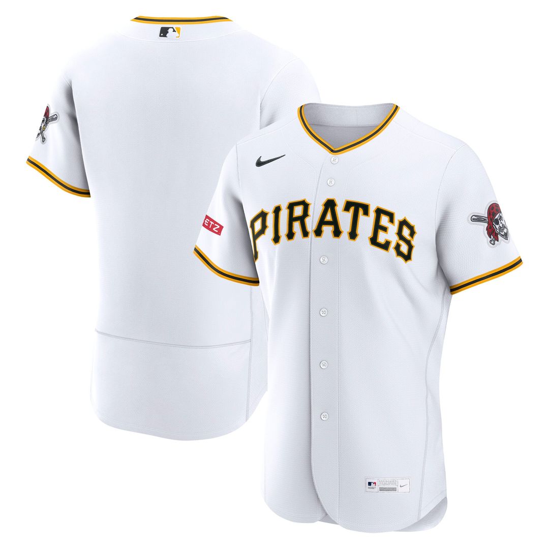Pittsburgh Pirates | Nike White Home Sponsor Patch Authentic Jersey
