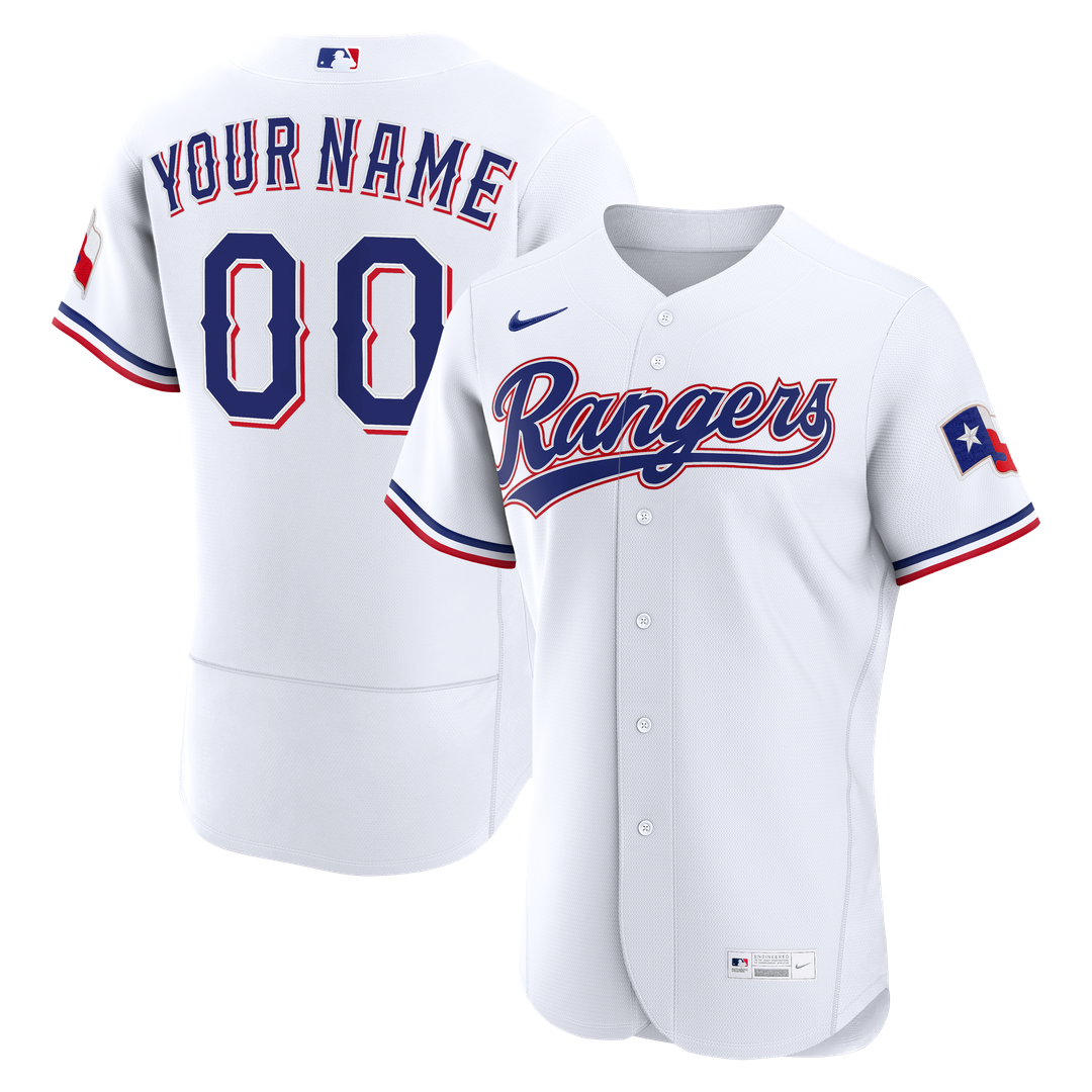 Texas Rangers | Nike White Home Authentic Custom Jersey