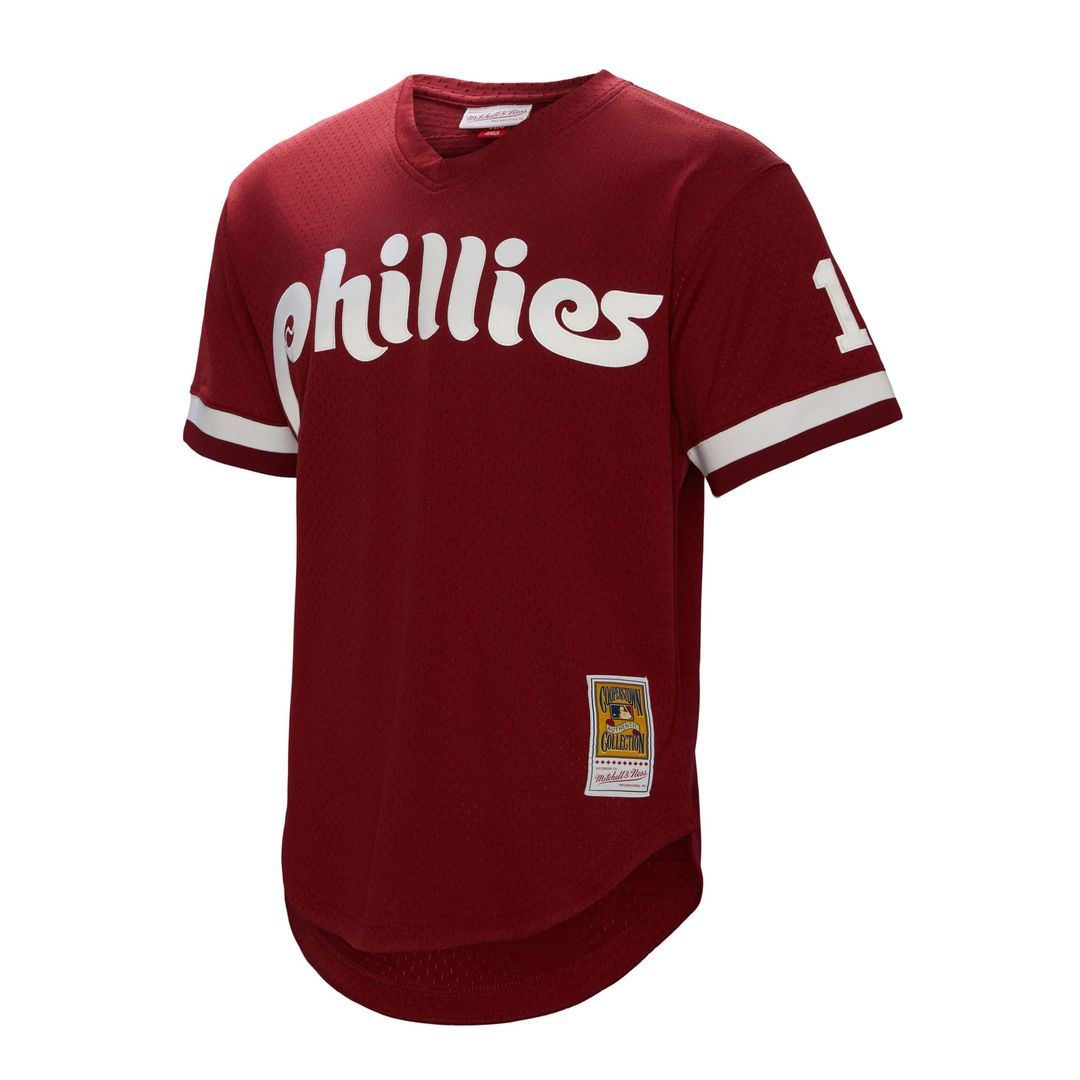 Philadelphia Phillies John Kruk | Mitchell & Ness Burgundy Big & Tall Cooperstown Collection Mesh Batting Practice Jersey