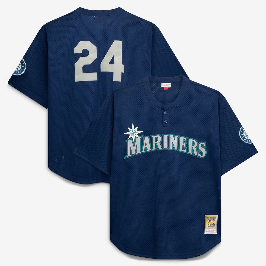 Seattle Mariners Ken Griffey Jr. | Mitchell & Ness Royal Big & Tall Cooperstown Collection Mesh Batting Practice Jersey