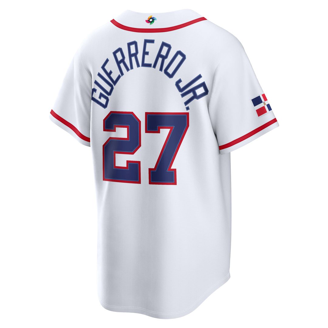 Dominican Republic Baseball Vladimir Guerrero Jr. | Nike White 2026 World Baseball Classic Home Stadium Jersey