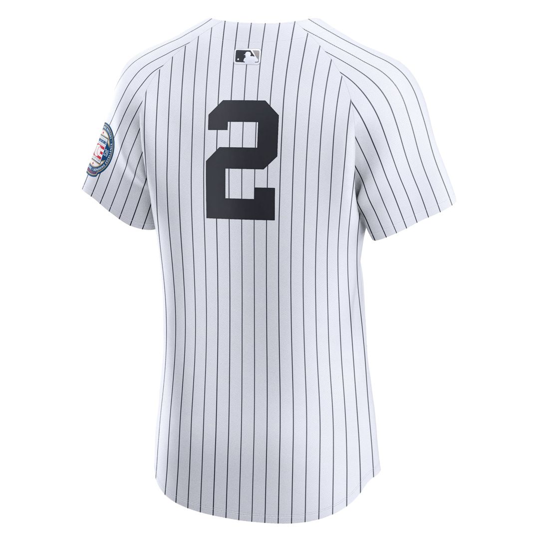 New York Yankees Derek Jeter | Nike White Home 2020 Hall of Fame Induction Patch Elite Player Jersey